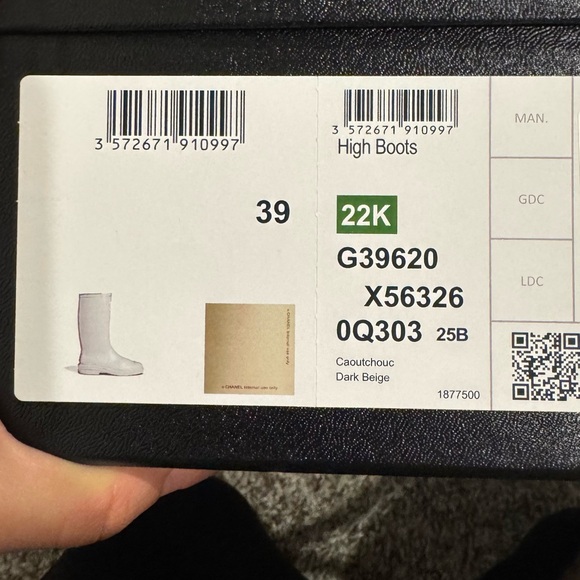 CHANEL Caoutchouk CC High Boots Size 39 Dark Beige - Picture 12 of 12